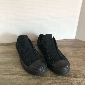 Converse Black Canvas Slip-On Sneakers